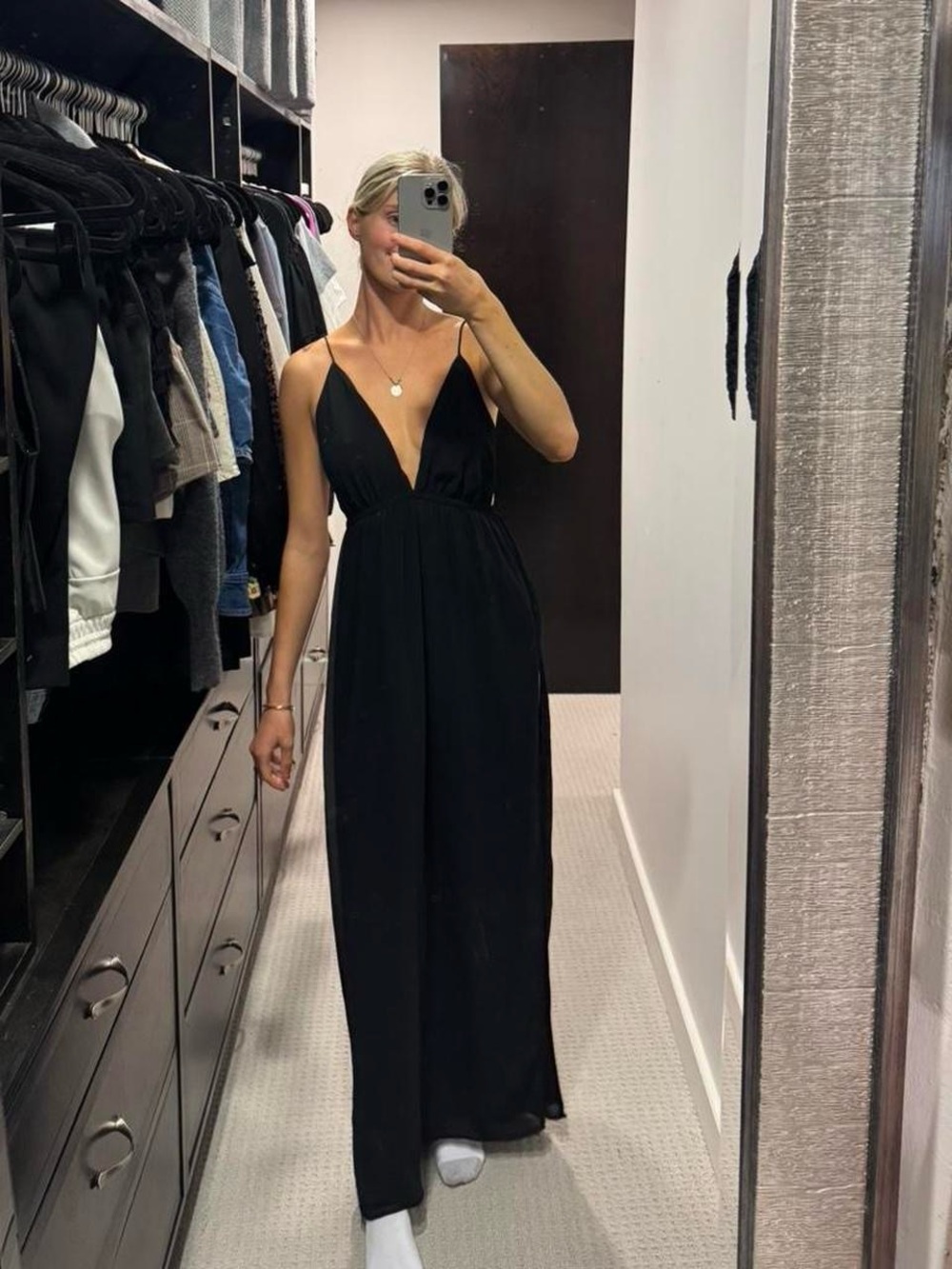 Revolve Superdown Black Natasha Backless Maxi Dress - SIZE XS